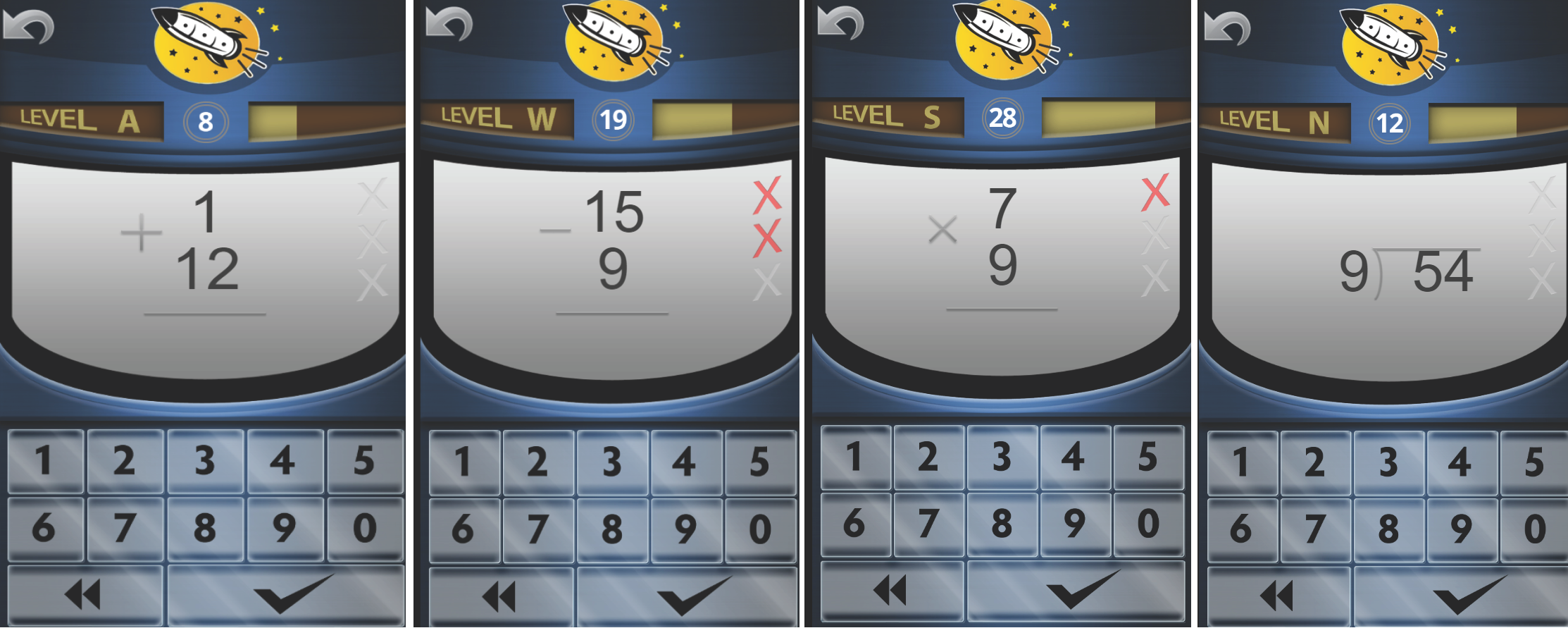 Rocket Math Online Game teaches all four operations