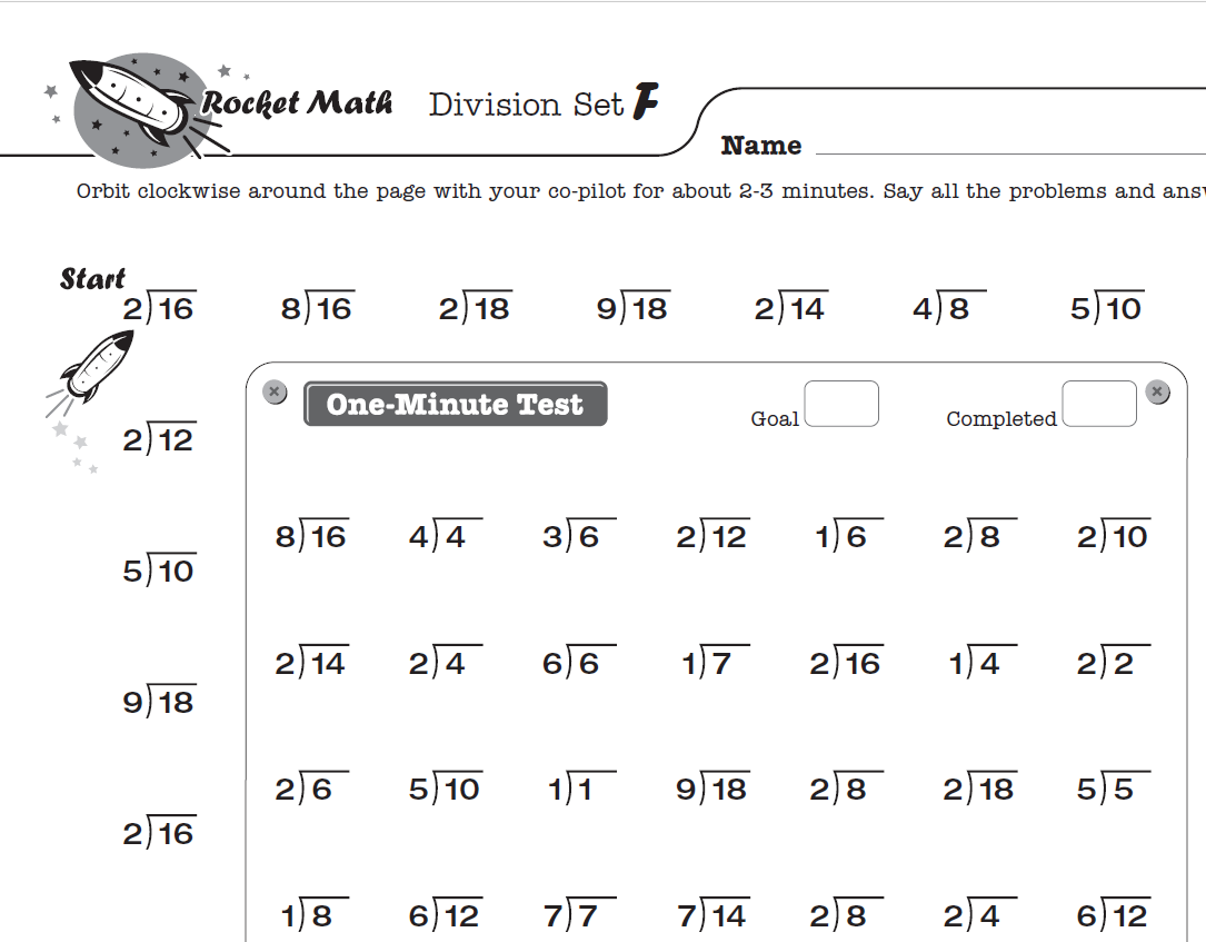 Math Worksheets for Kindergarten, 1st, 2nd, 3rd, 4th grade+ - Rocket Math
