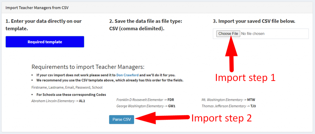(F) Import Teacher Mgrs with CSV file - Rocket Math