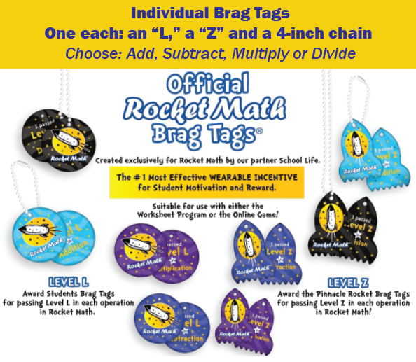 Individual Brag Tag Level L And Z And 4 Chain 4005 To 4008 