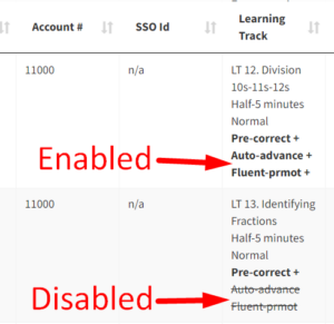 (E) Fluency Promotion why & disable/enable - Rocket Math