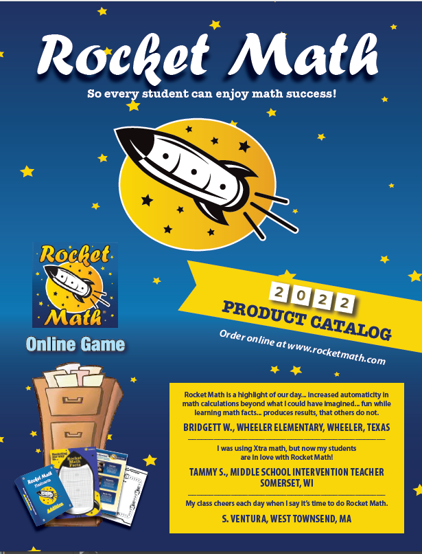 Catalog and price list for the basic math facts, learning curriculum